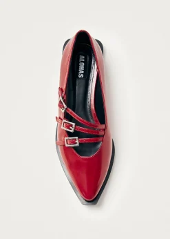 Jive Onix Rote Leder Ballerinas