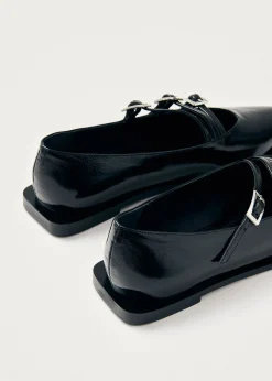 Jive Onix Schwarze Leder-Ballerinas