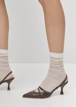 Joelle Braune Lederpumps