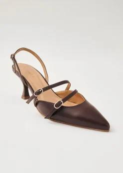 Joelle Braune Lederpumps