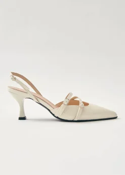 Joelle Onix Cremefarbene Leder Pumps