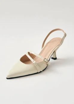 Joelle Onix Cremefarbene Leder Pumps