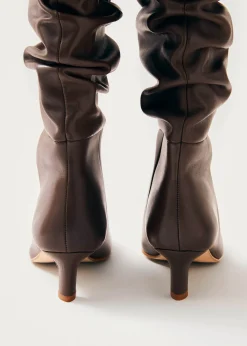 Kalila Braune Lederstiefel