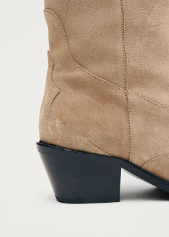 Liberty Cowboystiefel aus Beigem Wildleder