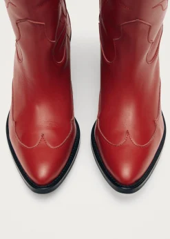 Liberty Rote Cowboystiefel aus Leder