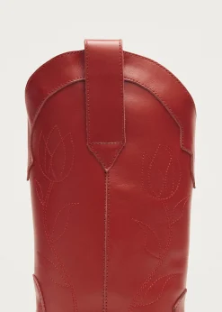 Liberty Rote Cowboystiefel aus Leder