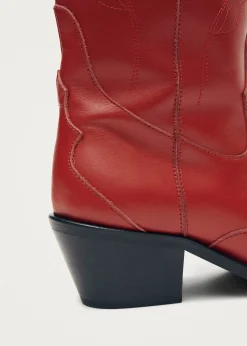 Liberty Rote Cowboystiefel aus Leder