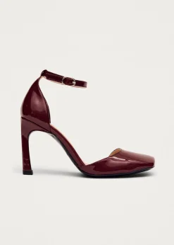Liebe Onix Burgundfarbene Leder Pumps