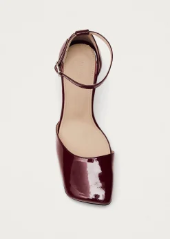 Liebe Onix Burgundfarbene Leder Pumps