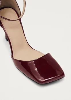 Liebe Onix Burgundfarbene Leder Pumps