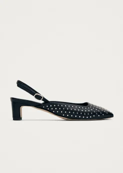 Lindy Schwarze Lederpumps
