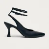 Louise Schwarze Lederpumps