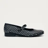 Lucien Schwarze Leder Ballerinas