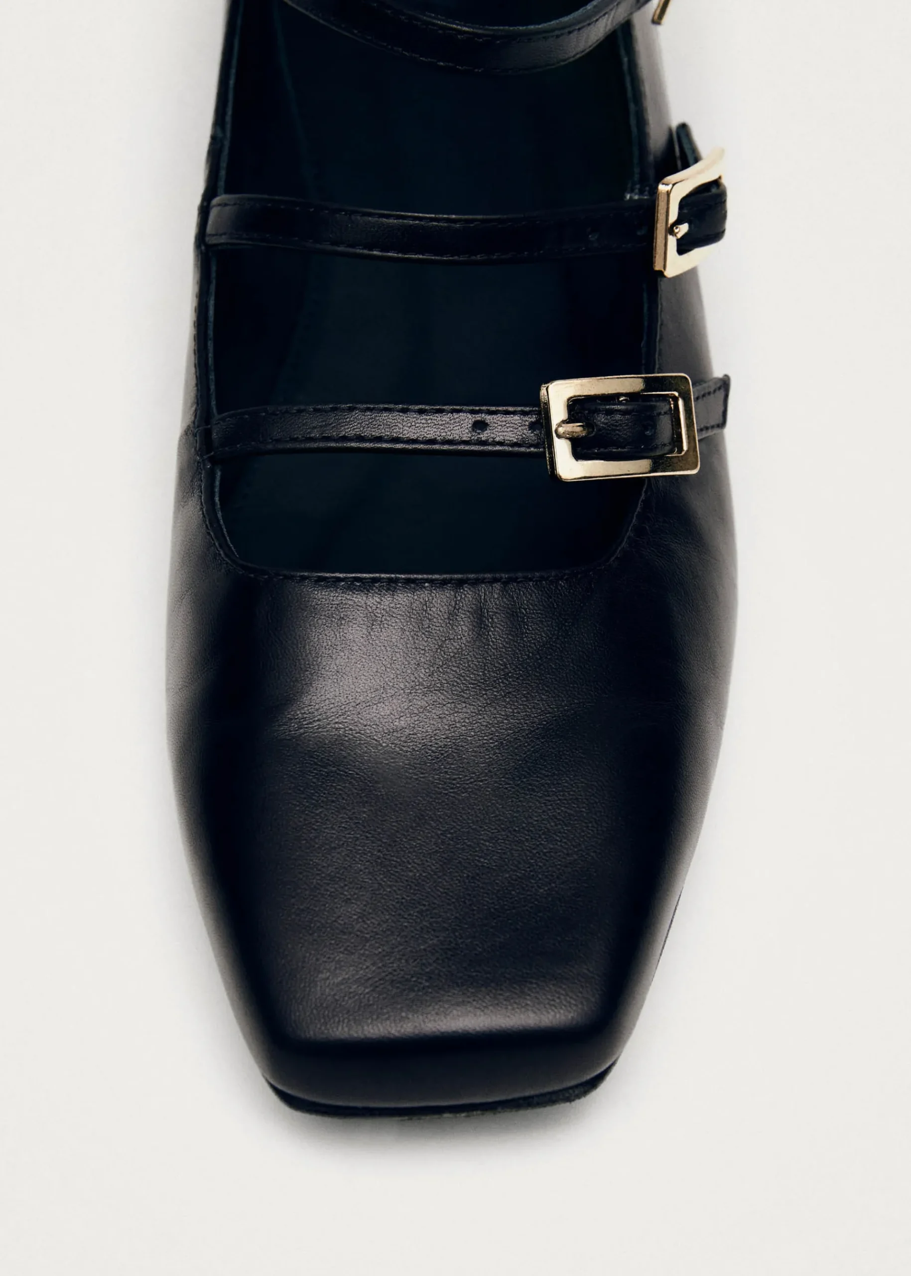 Luke Schwarze Mary Jane Ballerinas aus Leder