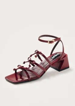 Luzelle Onix Burgundy Leather Sandals