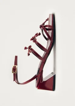 Luzelle Onix Burgundy Leather Sandals