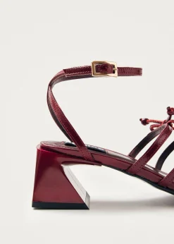 Luzelle Onix Burgundy Leather Sandals