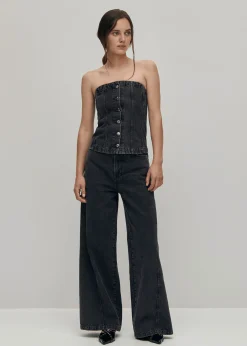 Magda Low-Rise Schwarze Jeans