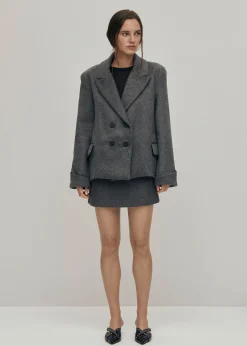 Mei Grauer Wollblazer