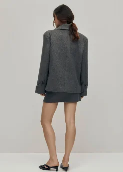 Mei Grauer Wollblazer