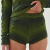 Monte Grüne Strick-Shorts