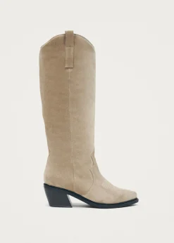 Mount Beige Wildleder-Stiefel