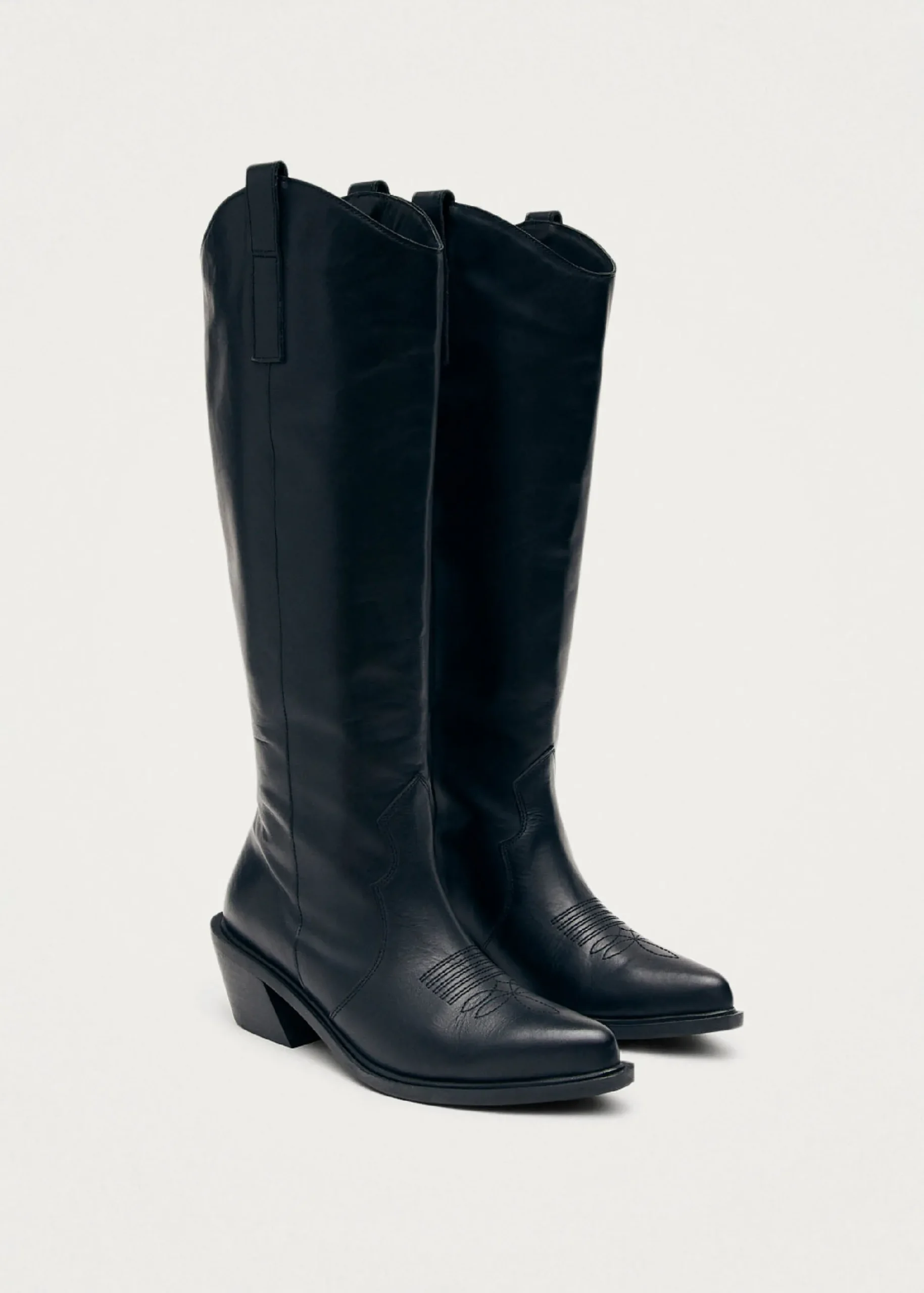 Mount Black Leather Boots