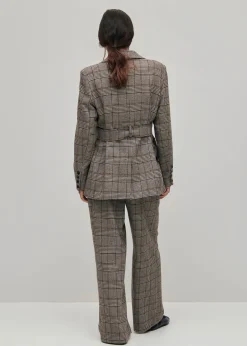 Nagano Braun Karierte Blazer