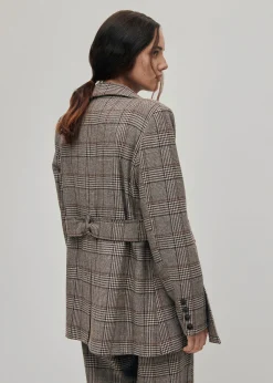 Nagano Braun Karierte Blazer