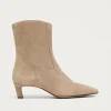 Nash Suede Beige Leather Ankle Boots