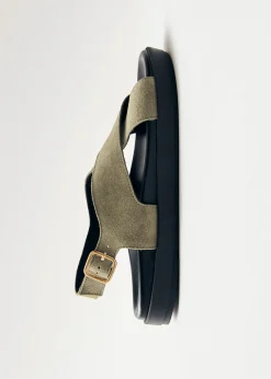 Nico Khaki Wildleder-Sandalen