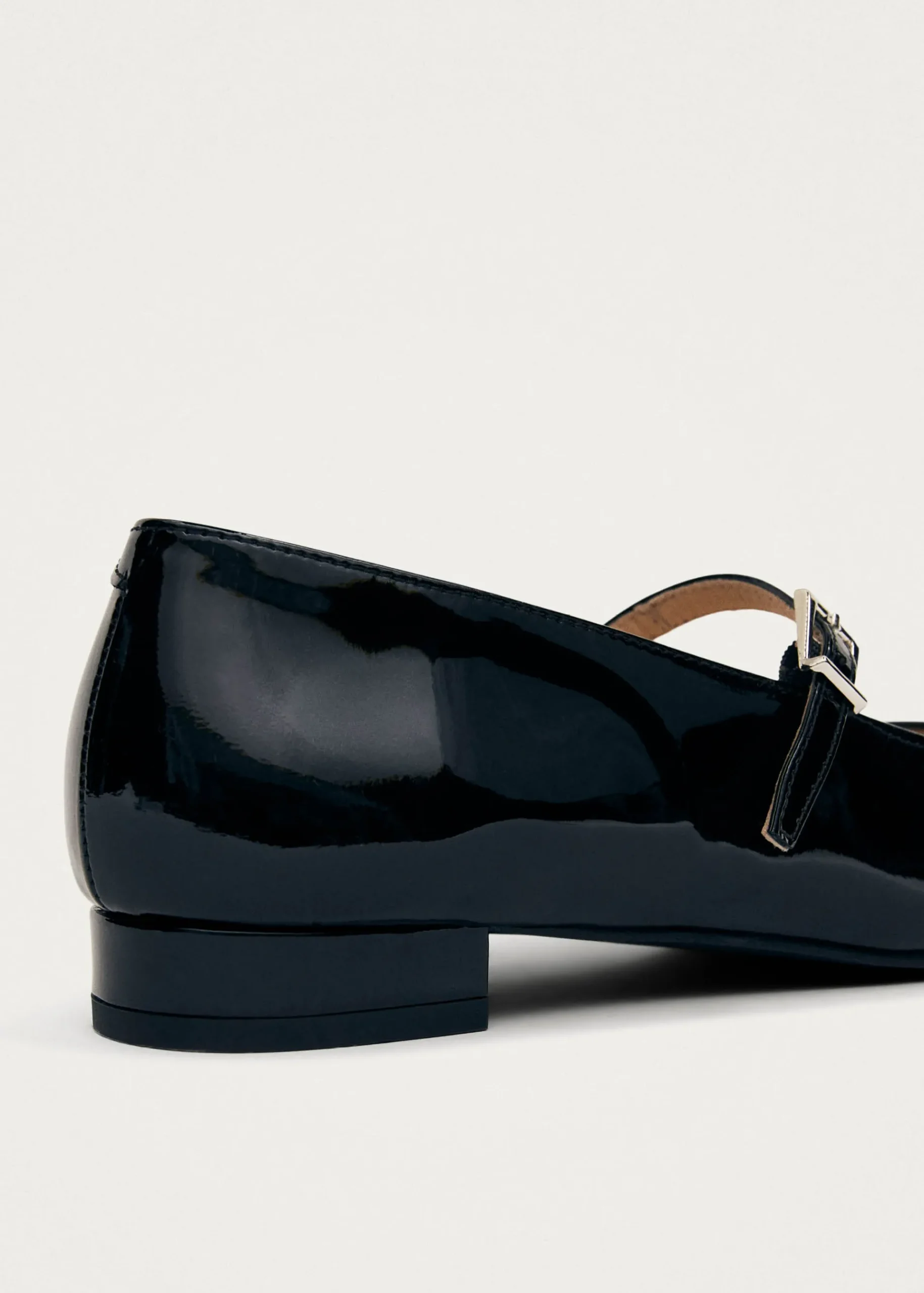 Por Do Sol Schwarze Lack-Ballerinas