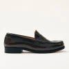 Rivet Braune Leder-Slipper