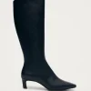 Rory Schwarze kniehohe Stiefel aus Leder
