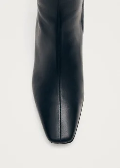 Rory Schwarze kniehohe Stiefel aus Leder