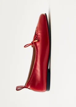 Rosalind Rote Leder Ballerinas