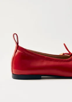 Rosalind Rote Leder Ballerinas