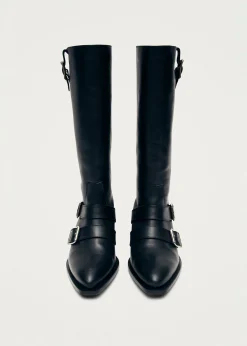 Ryder Black Leather Boots