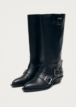 Ryder Black Leather Boots