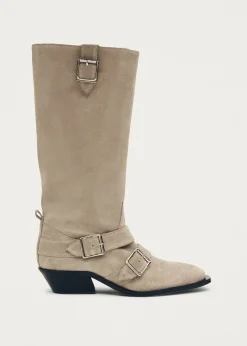 Ryder Suede Beige Leather Boots