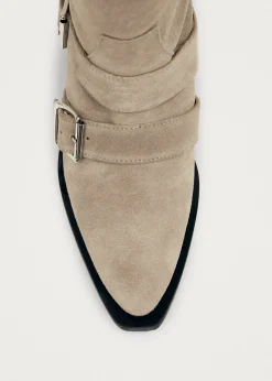 Ryder Suede Beige Leather Boots