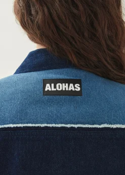 Sand - Bicolor Indigo Jeansjacke