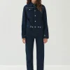 Sand - Indigo Denim Jacke