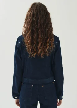 Sand - Indigo Denim Jacke
