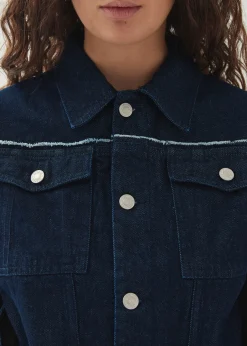 Sand - Indigo Denim Jacke