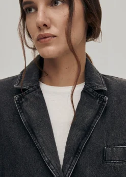 Sandra Schwarze Denim-Blazer