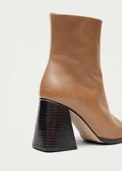 South Bicolor Braun-beige Lederstiefel