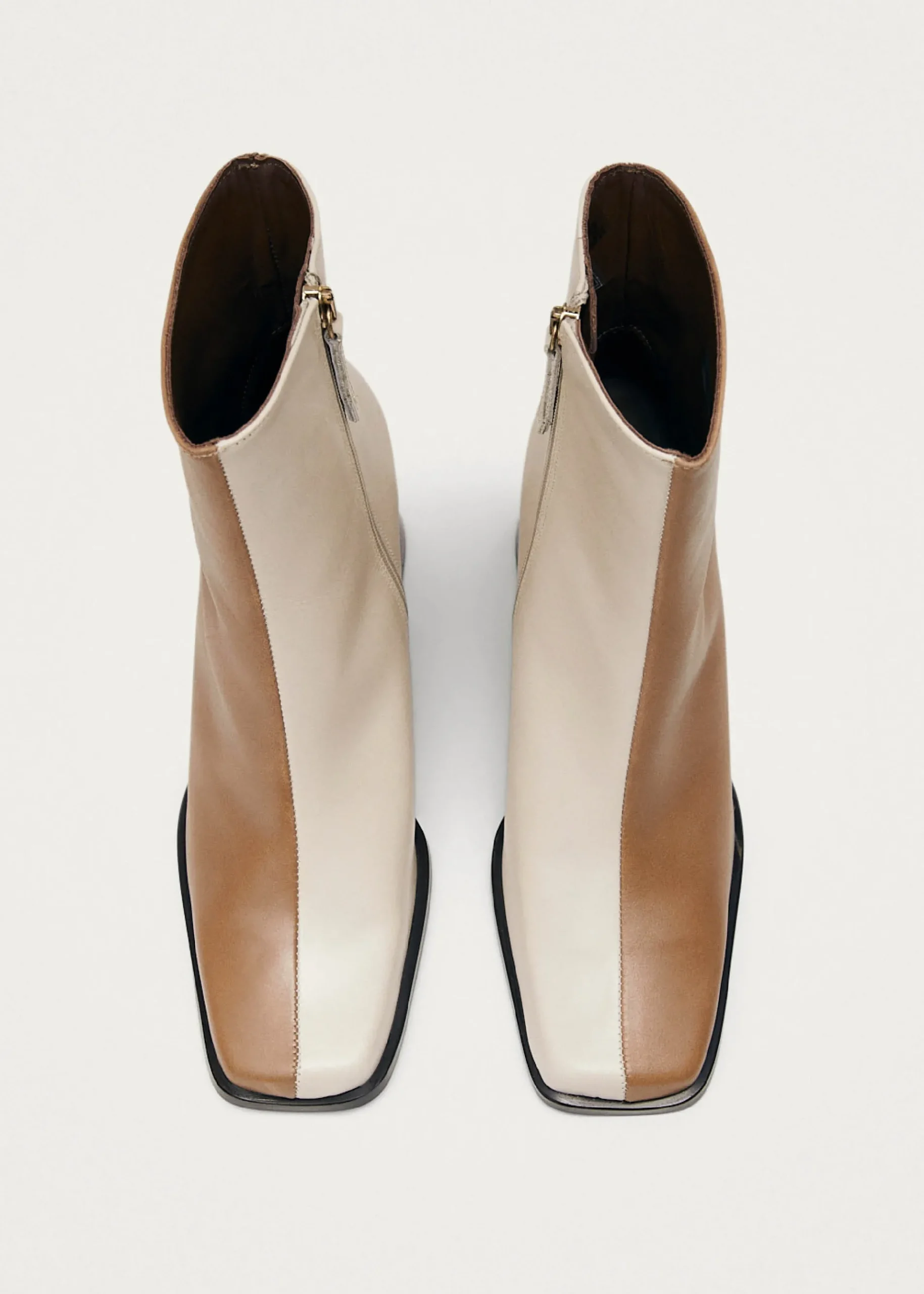 South Bicolor Braun-beige Lederstiefel