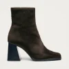 South Soft Braune Leder Stiefeletten
