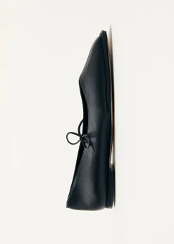 Sway Schwarze, flache Lederschuhe